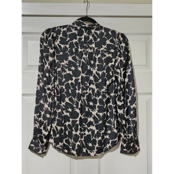Gap Worn Once Tie-neck Blouse Floral Print Small - Picture 4 of 4